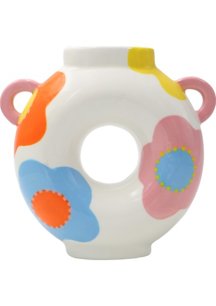 - Silvia Spring Splash El Boyaması Vazo