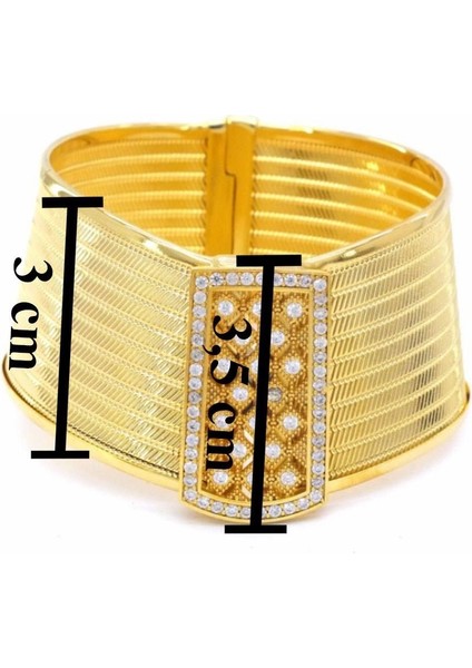 22 Altın Altın Kaplama Taşlı 9 Sıra Trabzon Kelepçe Bilezik fırsatları