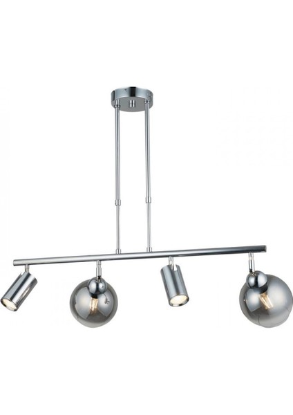 Kero 2+2 Antık Krom Sıralı Avize