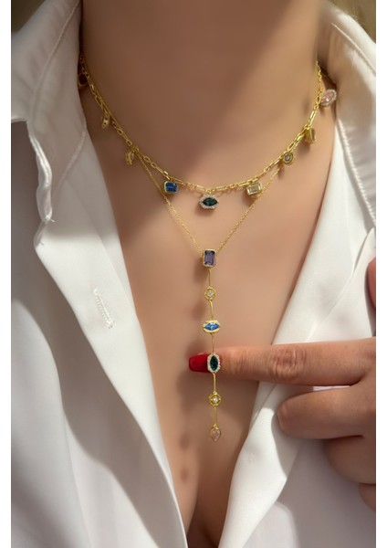 Renkli Sallantılı Zincir Choker fırsatları