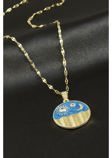 Deniz Manzaralı Lüks Çelik Kolye