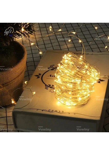 USB Çok Amaçlı Ev Yatak Odası Noel Dekoratif Aydınlatma Gümüş Tel Peri LED Işık