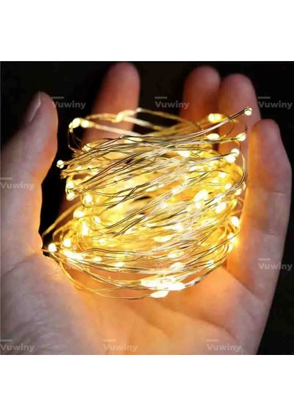 USB Çok Amaçlı Ev Yatak Odası Noel Dekoratif Aydınlatma Gümüş Tel Peri LED Işık