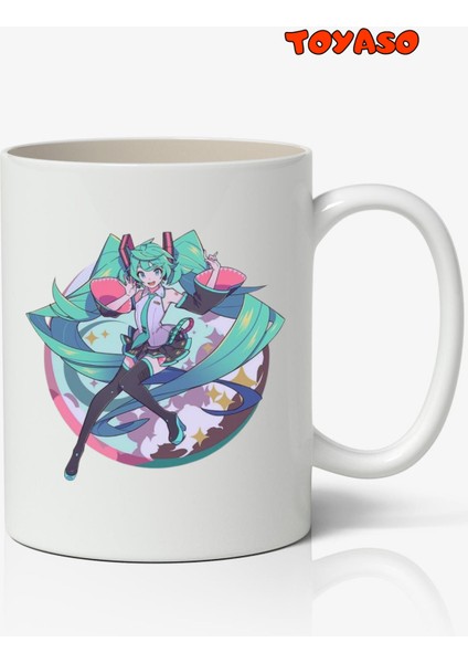 Hatsune Miku Anime Temalı Beyaz Kupa Bardak Sevgiliye Arkadaşa Hediye