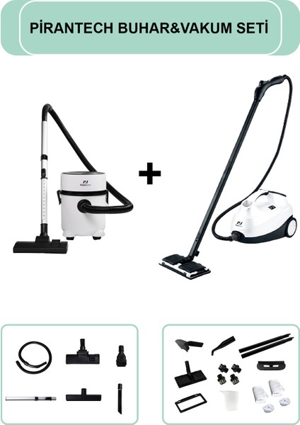 CB-107C Çok Fonksiyonlu Buharlı Temizlik Makinası / Es-07 Panda Islak & Kuru Elektrikli Süpürge