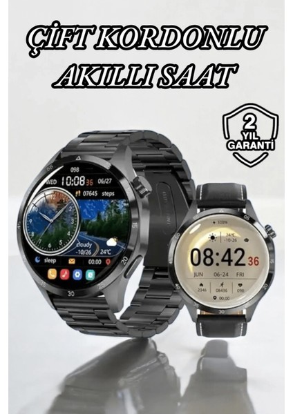 Çift Kordonlu Yüksek Çözünürlüklü Akıllı Saat Uyku Izleyici & Spor Modları