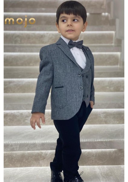 Erkek Çocuk Spor Yelekli Takım 20273 Gri modelleri