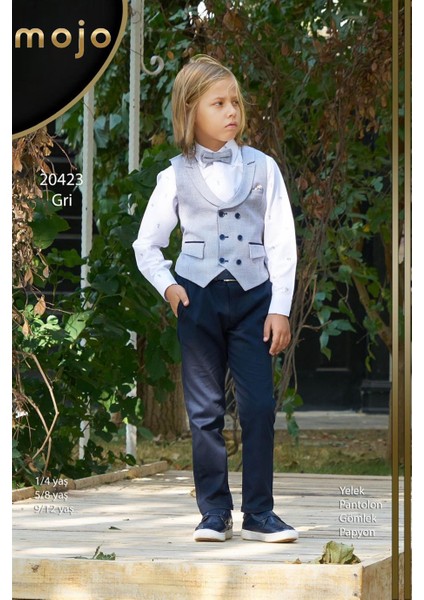 Erkek Çocuk Desenli Spor Yelekli Takım 20423 Gri fiyatları