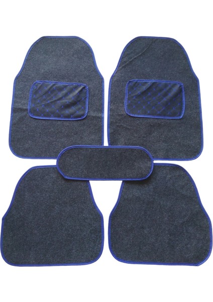 Hyundaı Uyumlu Mavi Kapitone Topuk Destekli Oto Halı Paspas Halı 2d
