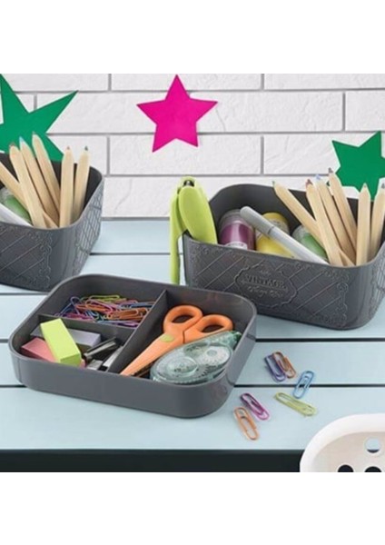 3 Katlı Organizer Düzenleyici Set – Partik ve Yer Tasarruflu 160X120X135 mm