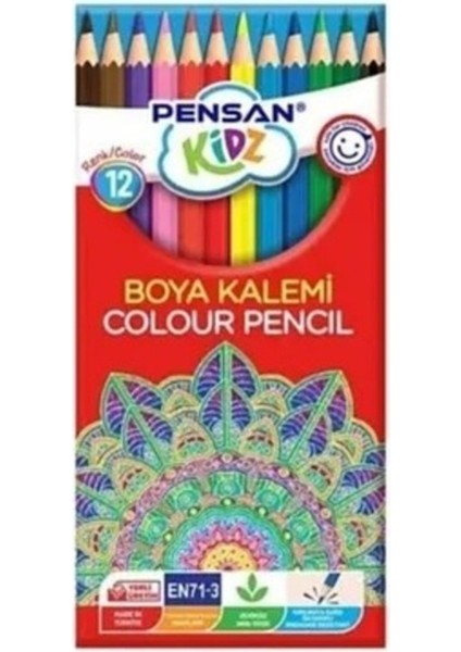 12’li Renkli Kuru Boya Seti – Eğlenceli ve Uzun Ömürlü Kullanım