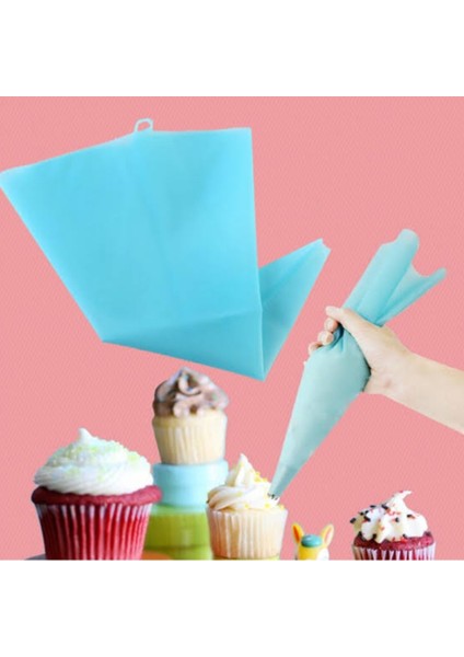 Silikon Krema Sıkma Torbası 24 cm - Renkli ve Pratik (1 Adet)