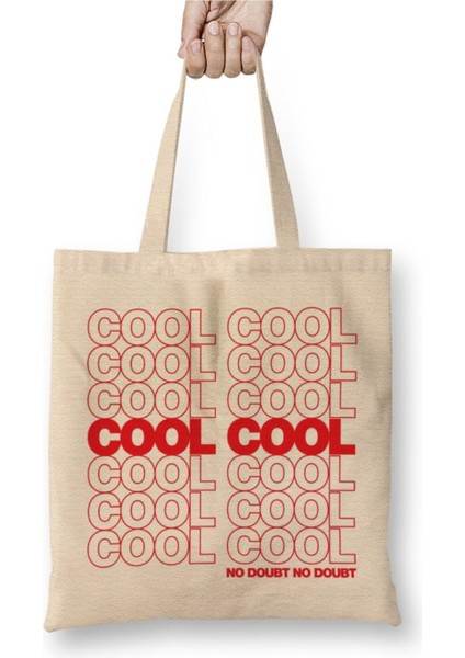 Brooklyn 99 Cool Cool No Doubt No Doubt Beyaz Bez Çanta Uzun Saplı Alışveriş Çantası Plaj Çantası