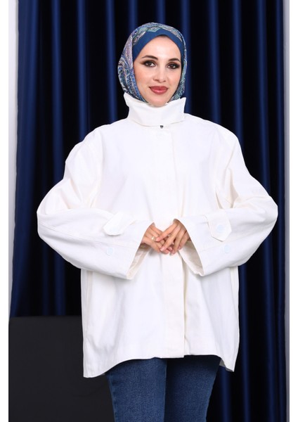 Ekru Düğmeli Astarlı Gabardin Ceket fiyatları