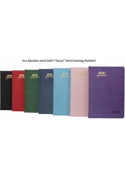 Ajandası Datça 2026 Siyah - Günlük Kareli Sert Kapak 14X20 indirimleri