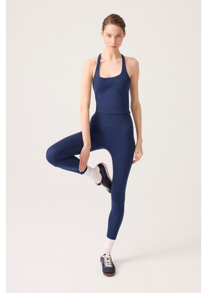 x Ece Lacivert Halter Yaka Top Halter Tank fiyatları