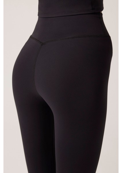 x Ece Siyah Yüksek Bel Spor Tayt Mono Leggings