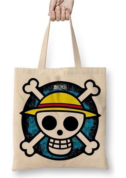 One Piece Jolly Roger Bez Çanta Uzun Saplı Alışveriş Çantası Plaj Çantası