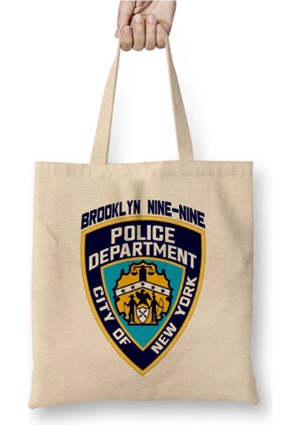 Brooklyn Nine Nine Nypd Badge Bez Çanta Uzun Saplı Alışveriş Çantası Plaj Çantası