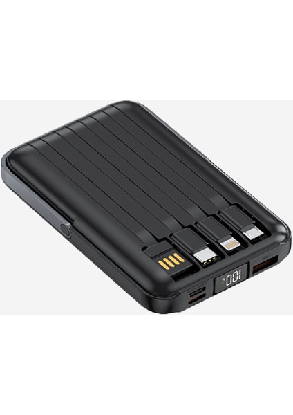 Linctech WF27 Mini LED Ekranlı Kablosuz Şarjlı 10.000 Mah Çoklu Kablolu Powerbank fiyatları