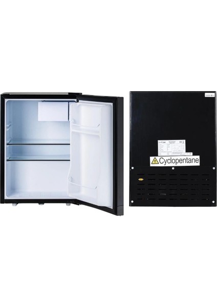 Karavan/tekne Buzdolabı 68 Litre 12V/24V - Tamperli Cam Kapak - Siyah fiyatları