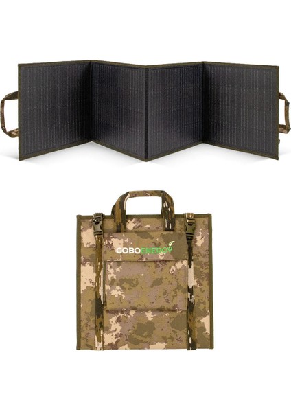 120W Taşınabilir Solar Güneş Paneli - Kamuflaj