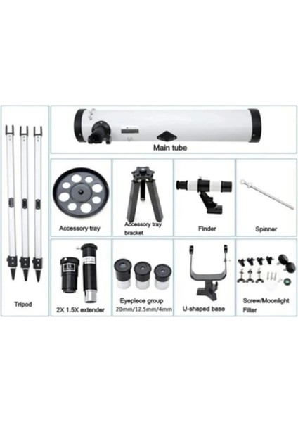 76X700 Profesyonel Aynalı Uzay Teleskopubeyaz - Lisinya modelleri