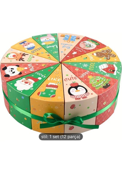 12'li Paket Noel Yılbaşı Hediye Kutuları