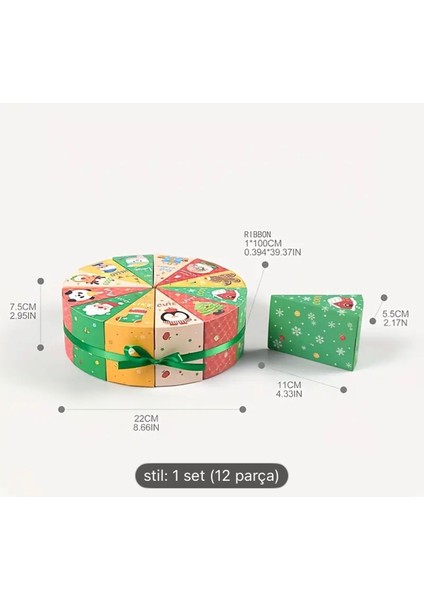 12'li Paket Noel Yılbaşı Hediye Kutuları modelleri