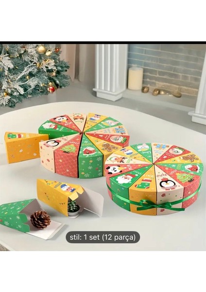 12'li Paket Noel Yılbaşı Hediye Kutuları