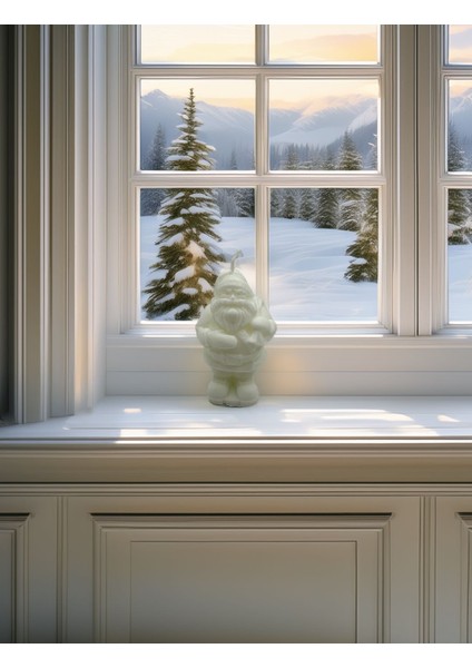 Noel Baba Figürlü Doğal Soya Mum modelleri