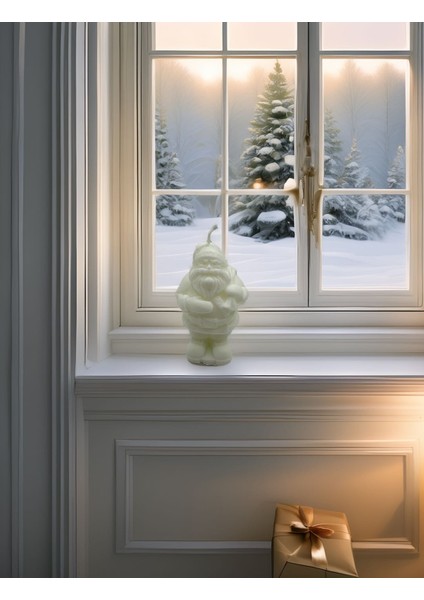 Noel Baba Figürlü Doğal Soya Mum fırsatları