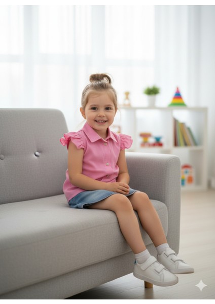 Kız Çocuk Gömlek Paraşüt Holiday