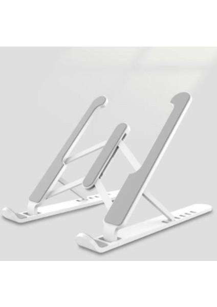 Tablet Telefon Standı Masa Üstü Katlanabilir Hafif Kompakt Beyaz Plastik