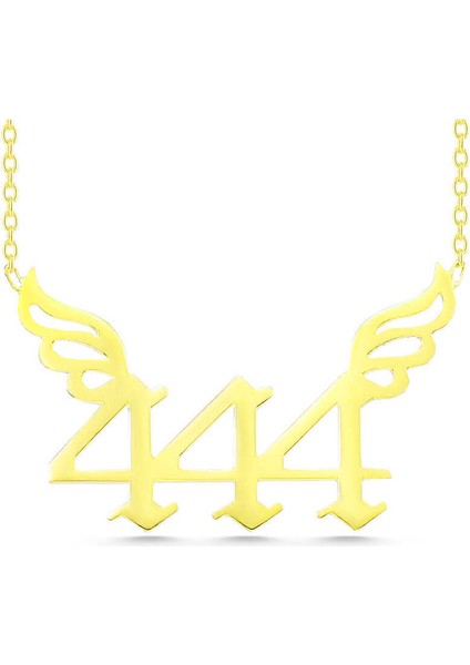 Gümüş Gold 444 Melek Sayısı Kadın Kolye