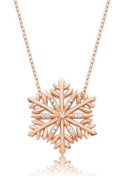 Gümüş Kar Tanesi Bayan Kolye