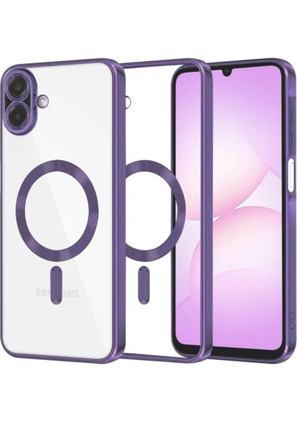 Xmpdby Newface Samsung Galaxy A07 Kross Magneticsafe Kapak - Mor