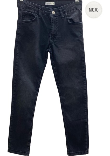 Mojo Unisex Çocuk Boru Paça Likralı Kot Pantolon 2276 Siyah