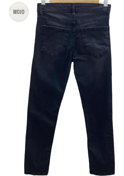 Mojo Unisex Çocuk Boru Paça Likralı Kot Pantolon 2276 Siyah