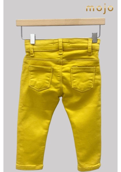 Mojo Kız Çocuk Ultra Esnek Renkli Denim Pantolon 2348 Sarı