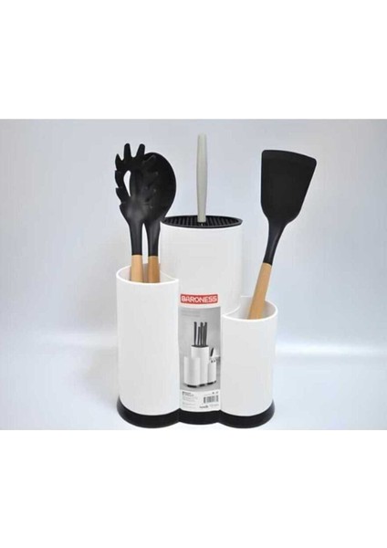 Mutfak Için 3 Bölmeli Beyaz Organizer – Kaşık, Çatal, Bıçak Düzenleyici