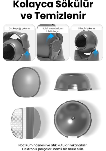 Akıllı Otomatik Kedi Tuvaleti – 50L, Uv Temizleme, Akıllı Sensörlü,kompakt Tasarım fiyatları