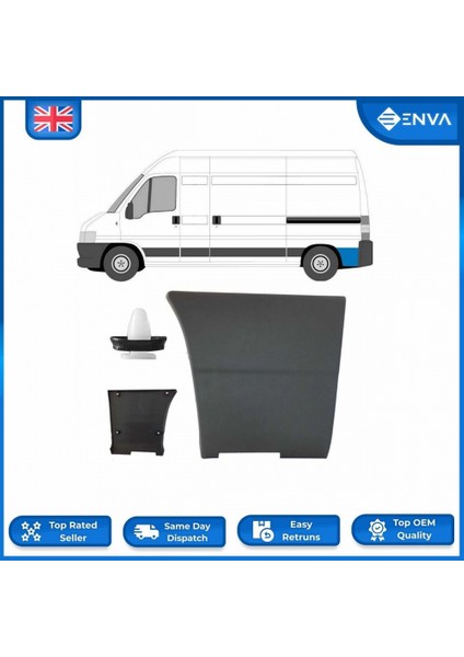 Fiat Ducato Boxer Jumper 1994- Arka Yan Çamurluk Bandı Klipsli Sağ Oem No (735338235)