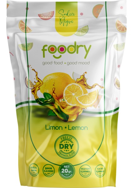 Freeze Dried Limon – Dondurularak Kurutulmuş Limon 20 gr