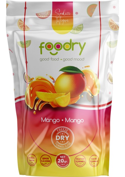 Freeze Dried Mango – Dondurularak Kurutulmuş Mango 20 gr