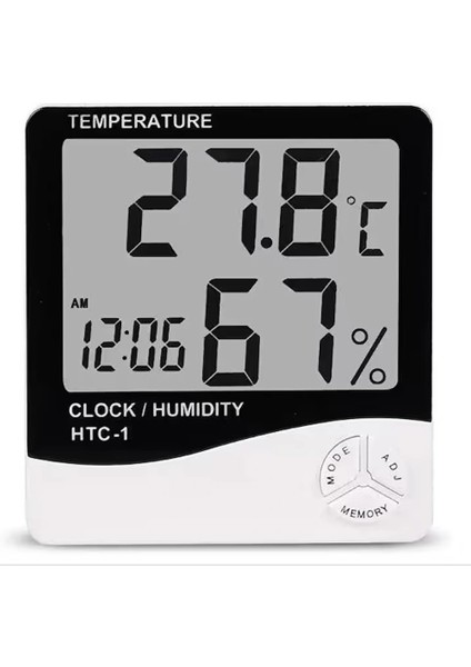 Dijital Oda Termometre Sıcaklık ve Nem Ölçer Masa Saati Alarm fiyatları