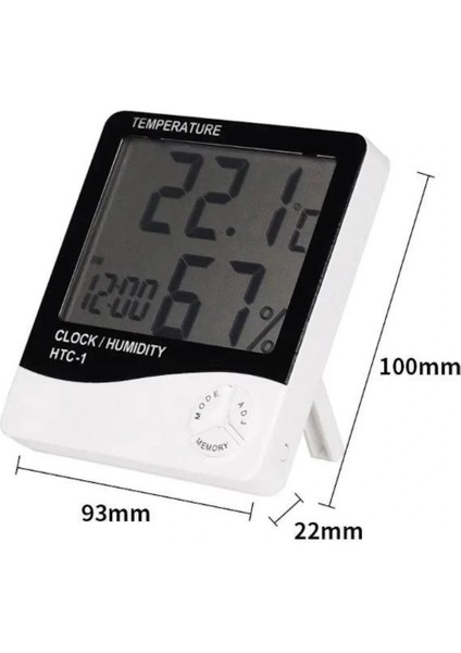 Dijital Oda Termometre Sıcaklık ve Nem Ölçer Masa Saati Alarm indirimleri