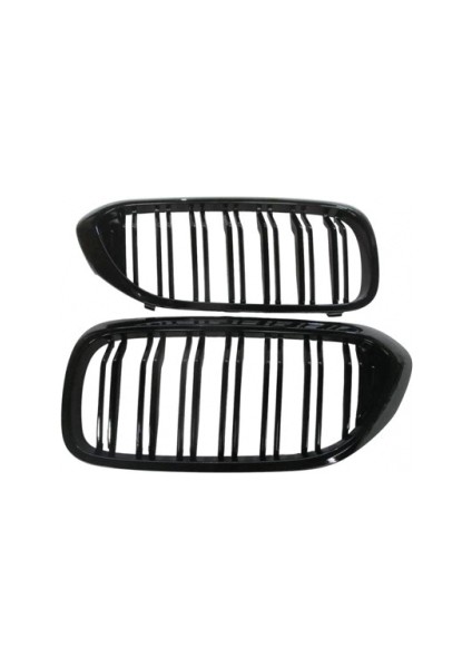 Bmw 5 Serı- 5 Serisi- 2017-2020 Ön Panjur Sağ/sol Set (2 Parça)Parlak Sıyah (Çıft Çıtalı) (M5) Oem No (A2303192)
