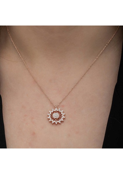 Gümüş Rose Güneş Kadın Kolye fırsatları