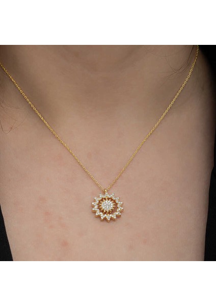 Gümüş Gold Güneş Kadın Kolye fırsatları